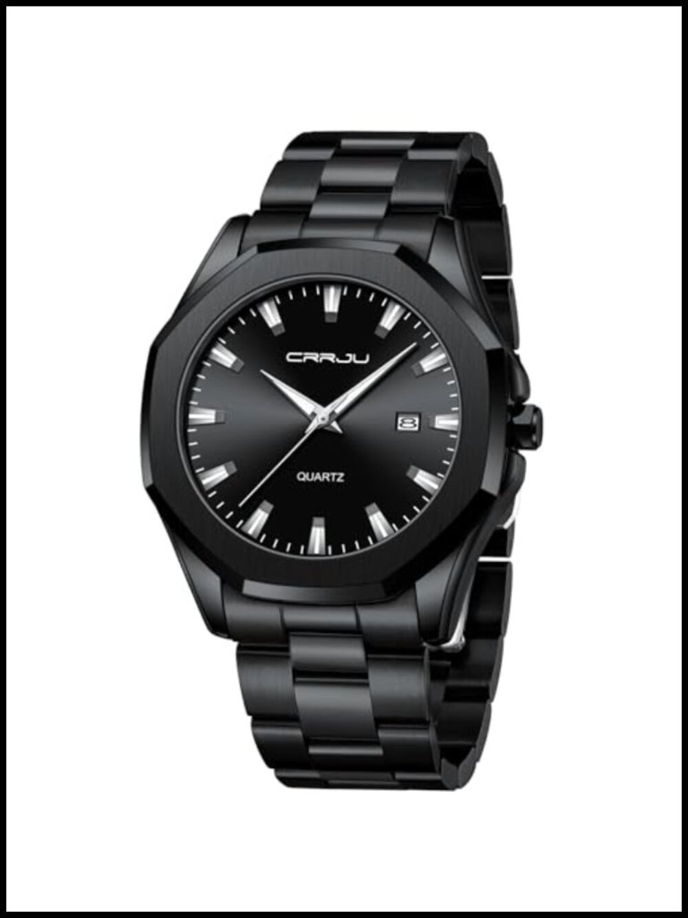 Men's Luxury Leather Analog Quartz Wristwatch with Luminous Display